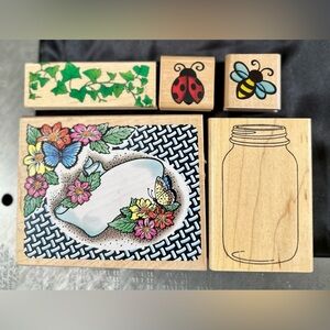 Nature-Themed 5 Piece Stamp Set